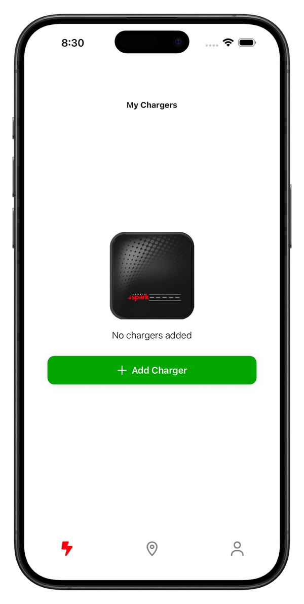 Spark App - My Chargers screen