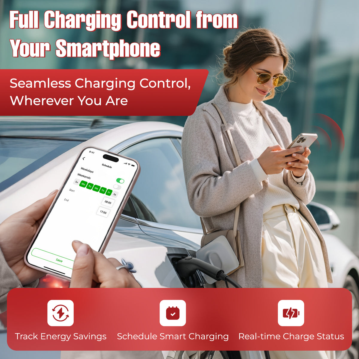 Chargeur pour véhicules électriques Spark AC 80A (câblé)